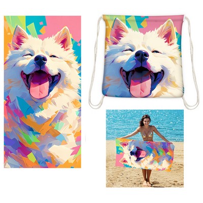 Dual-Purpose Beach Towel Satchel