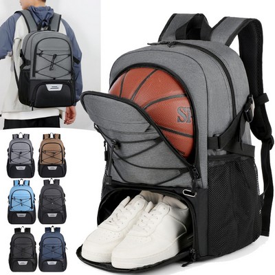 Soccer Backpack Athletic Backpack For Basketball With Compartment For Shoes