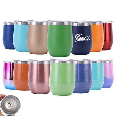 12 Oz. Eggshell Insulated Wine Tumblers