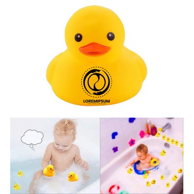 2" Squeaky Yellow Rubber Duck Bath Toys