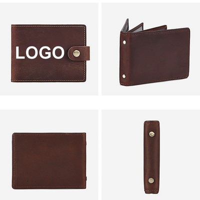 Genuine Leather Bifold Classic Man Wallet