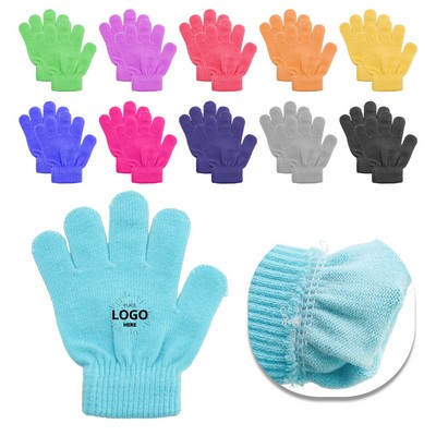 Warm and Soft Knitted Children's Winter Gloves