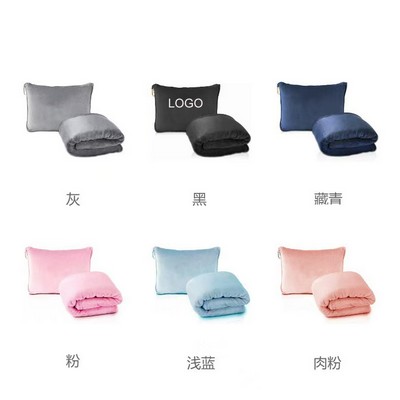 Dual-Purpose Flannel Blanket Cushion