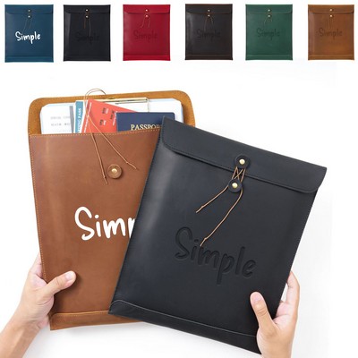 Genuine Leather A4 Document file Folder
