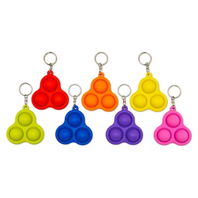 Three Fingers Silicone Press Pop Keychain Stress Relief Toy