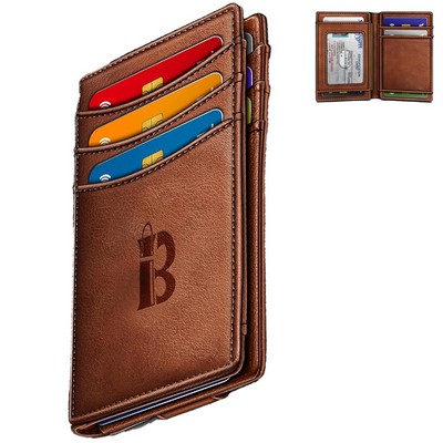 Microfiber Magnetic Closure RFID Blocking Bifold Wallet