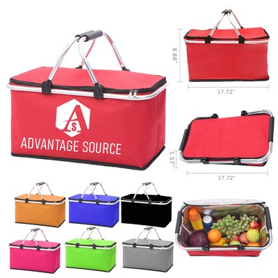 Foldable Oxford Insulated Picnic Basket