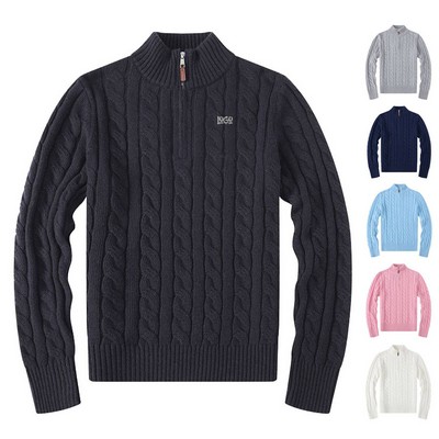 Cozy Winter Warm Long Sleeve Wool Sweater