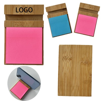 Bamboo Stand and Sticky Notes 2" 1