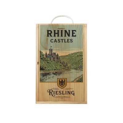 Wood Double Bottle Gift Box