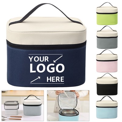 600D Oxford Two Tone Insulated Lunch Bag