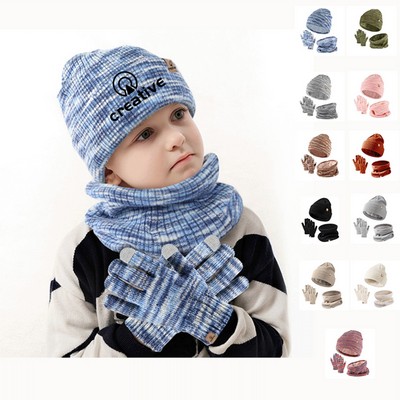 Kids Winter Hat/Scarf/Gloves Set