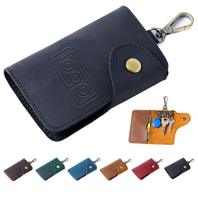 Genuine Leather Waist Key Holder Pouch