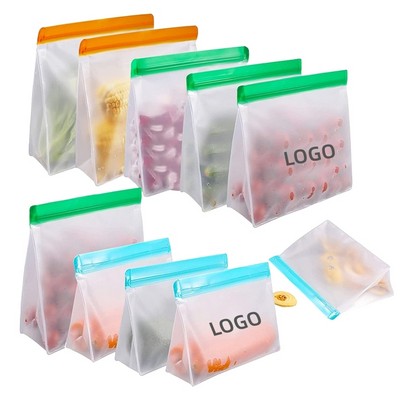 Clear Matte PEVA Food Storage Bags for Snacks and Freezing