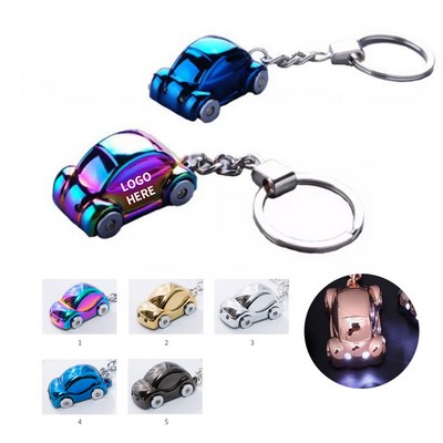 Stainless Steel Mini LED Car Keychain