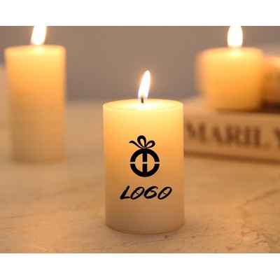 Long Lasting Unscented White Pillar Candle Decor