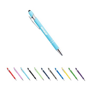 Ballpoint Stylus Pen With Soft Rubberized Grip