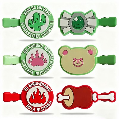 Custom PVC Cartoon Hair Clips