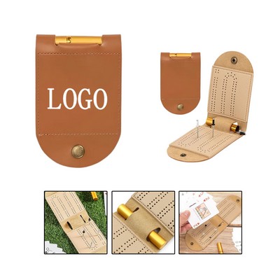 Leather Cribbage Score Box