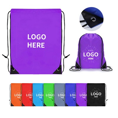 Athletic Polyester Drawstring Backpack