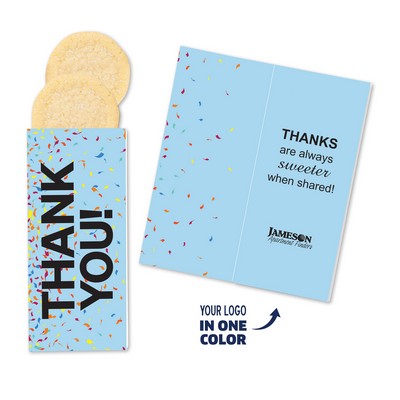One Color Foil-Stamped Stock Gratitude Sweeter Cards with Sugar Cookies