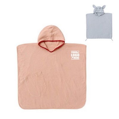 Hooded Poncho Towel For Toddlers Babies