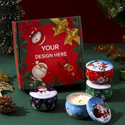 Tin Can Holiday Scented Candle Set
