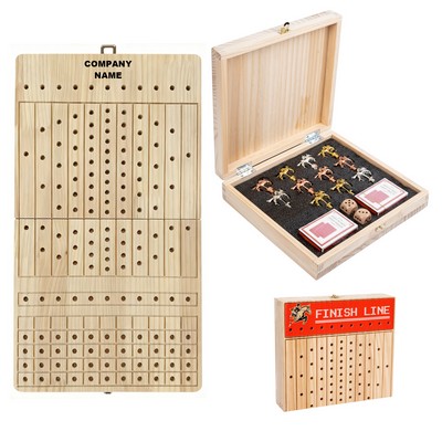 Classic Wooden Horse Racing Board Game for Adults & Family