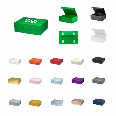 Foldable gift box with magnetic closure