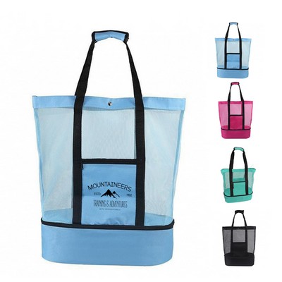 Canvas Mesh Beach Tote Bag