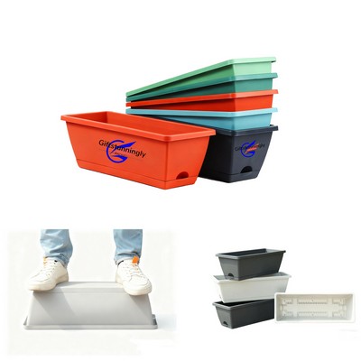 Thickened Rectangular Balcony Planting Pot