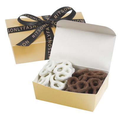 2 Way Treasure Chest - Milk Chocolate & Yogurt Covered Pretzels