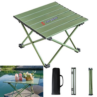 Small-sized Portable Carbon Steel Alloy Folding Table W/ Storage Bag