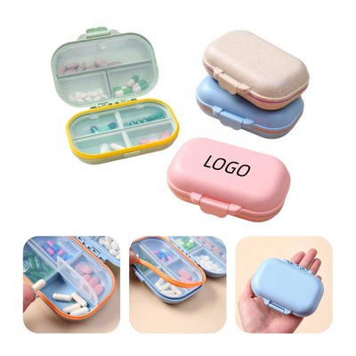 Portable 7-Compartment Pill Box
