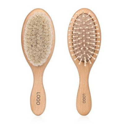 Beech Wood Air Cushion Massage Hairbrush Scalp Care Detangling Straightening Comb