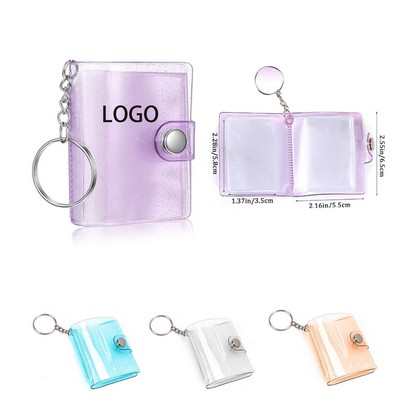 2" Clear Photo Keychain with 20 Pockets