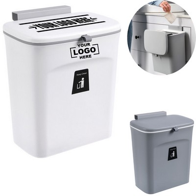9L Hanging Large Trash Can with Lid