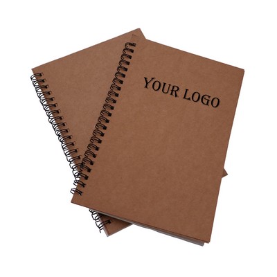 Retro Kraft Paper A5 Spiral Notebook