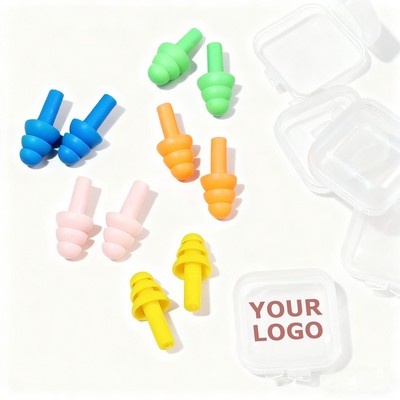 Silicone Ear Plugs With Plastic Case