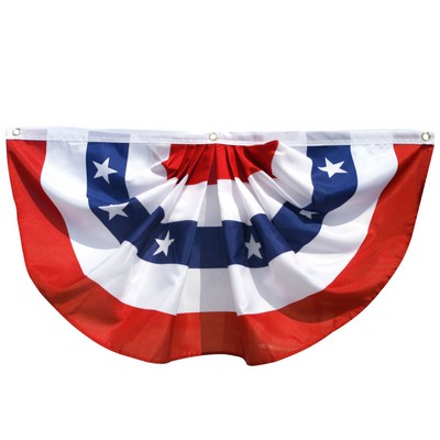 Patriotic Pleated Half Round Fan Flag Bunting