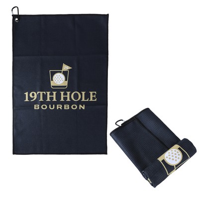 Sublimation Waffle Golf Towel With Clip