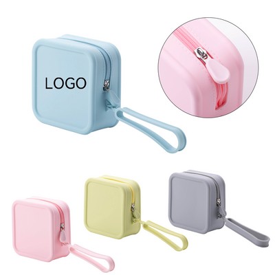 Silicone Square Organizer Zipper Bag