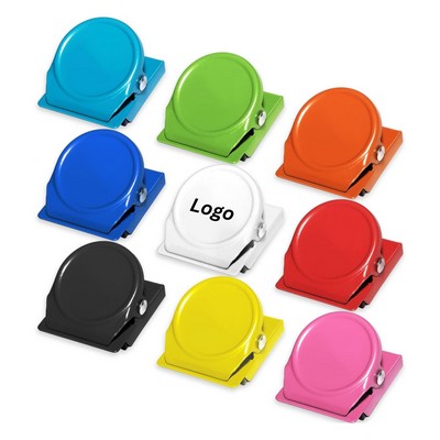 Round Metal Magnetic Chip Clip & Memo Holder