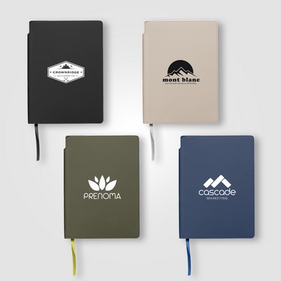 Malmö Recycled Soft Cover Extended Journal - A5 - Silkscreen