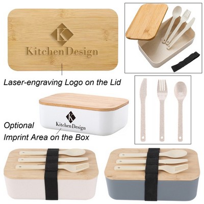 Bento Box with Bamboo Lid Lunch Set
