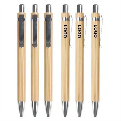 Bamboo Retractable Ballpoint Pen