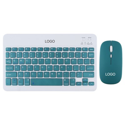 Multi-Device Keyboard Combo, Retro Round Keycaps, Silent Wireless Mouse, Bluetooth Tablet Keyboard