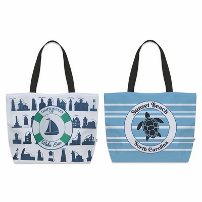 Sailcloth Everyday Tote Bag Beach Tote - Sublimated Sailcloth