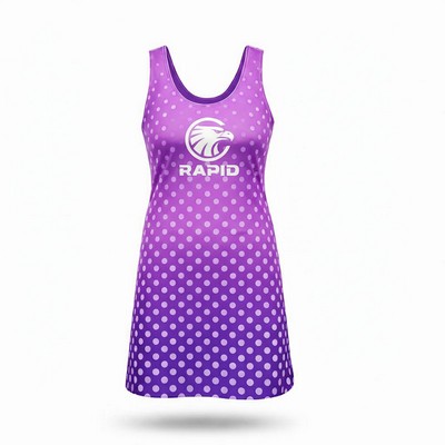 Women's Sublimated Tennis Dress with Pocketed Shorts