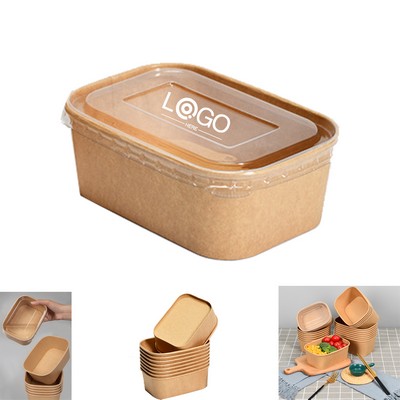 25oz Disposable Kraft Paper Bowl with Lid